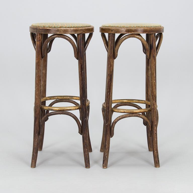 A pair of bar stools, Thonet, first half of the 20th century.