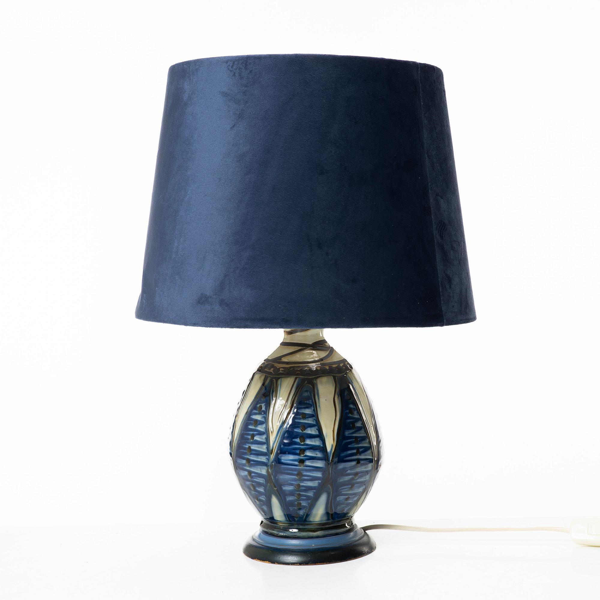 Herman Kähler, bordslampa, keramik, Danmark, 1900-talets andra kvartal.