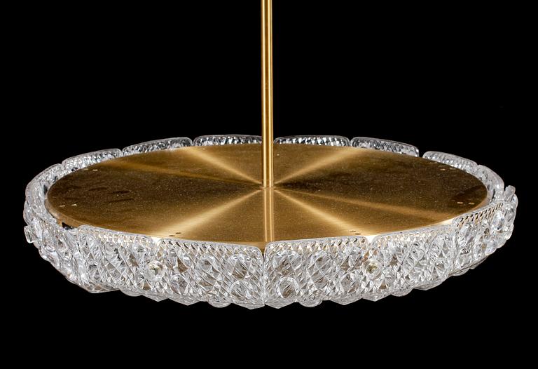 TAKLAMPA, Orrefors, 1900-talets andra hälft, höjd ca 50 cm.