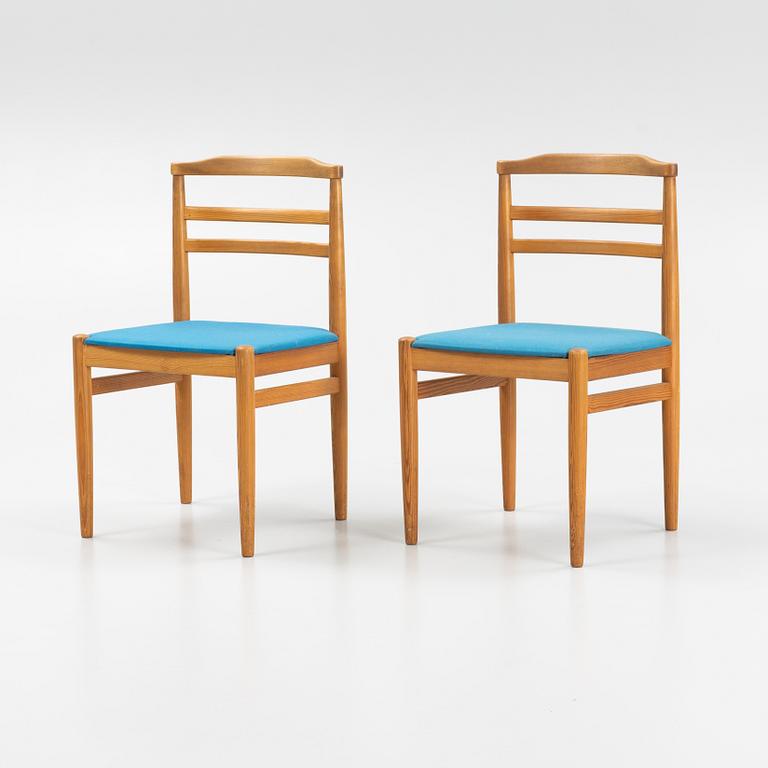 A set of five pine chairs by Yngve Ekström for Swedese, 1970s.