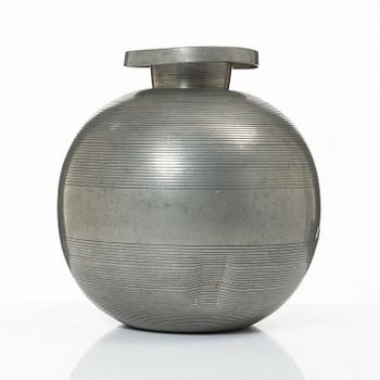Sylvia Stave,  a pewter vase model '5496', C.G. Hallberg, Stockholm, 1934.
