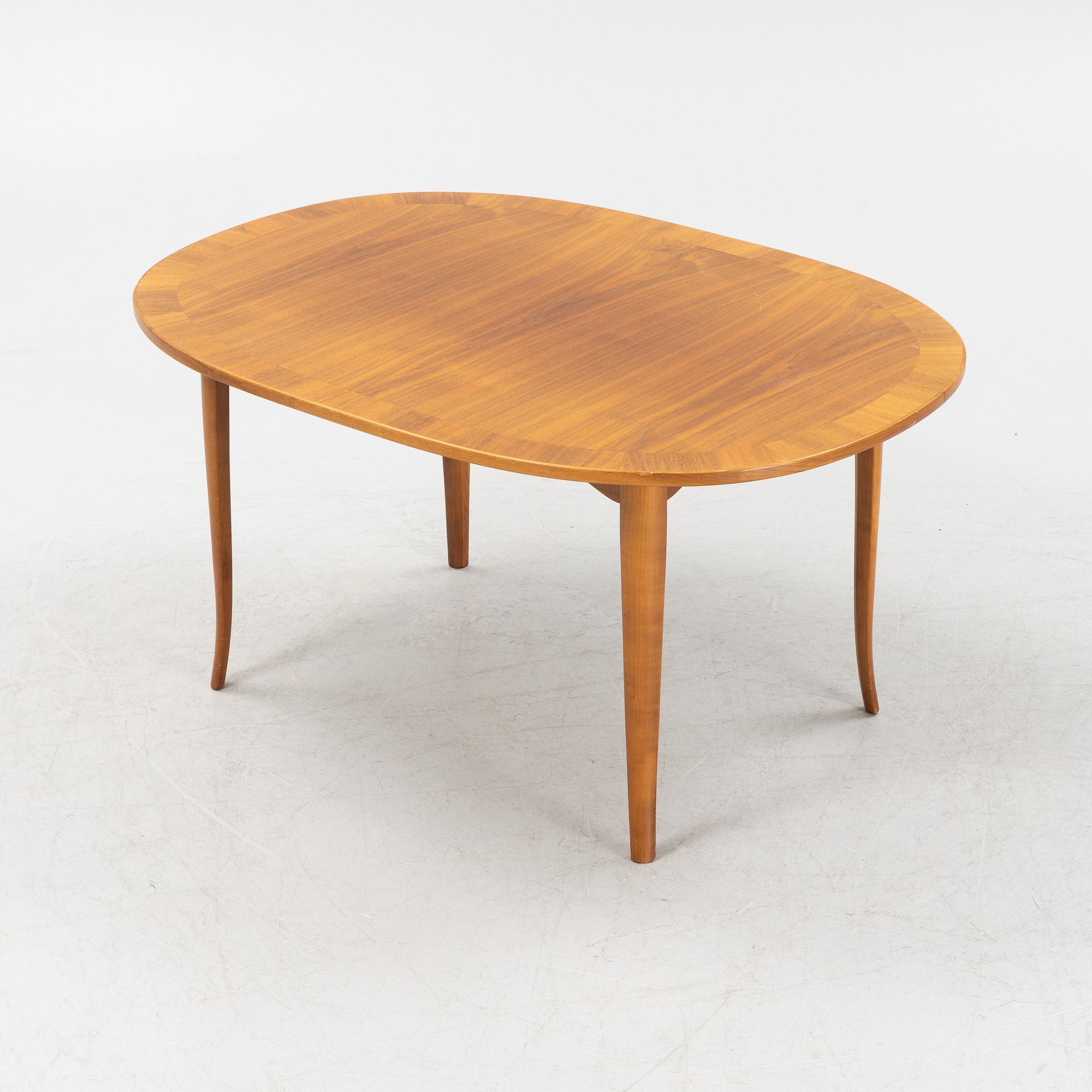 Carl Malmsten, a 'Ovalen' coffee table, Åfors Möbelfabrik, second half of the 20th century.