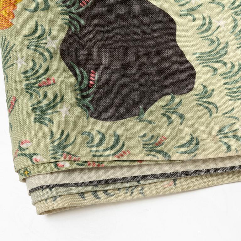 Josef Frank, two linen curtains, 'Anakreon', Firma Svenskt Tenn.