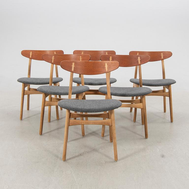 Hans J. Wegner, Chairs 6 pcs, "CH-30", 1950s-60s.