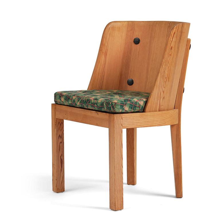 Axel Einar Hjorth, a stained pine "Lovö" chair, Nordiska Kompaniet, Sweden, 1930s.
