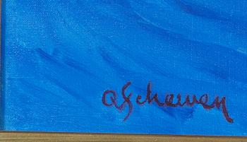 SCHEVEN, OLLE von, olja på duk. Sign.