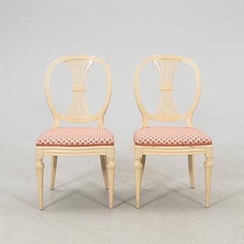 Chairs, 6 pieces, Gustavian style, mid/second half of the 20th century.