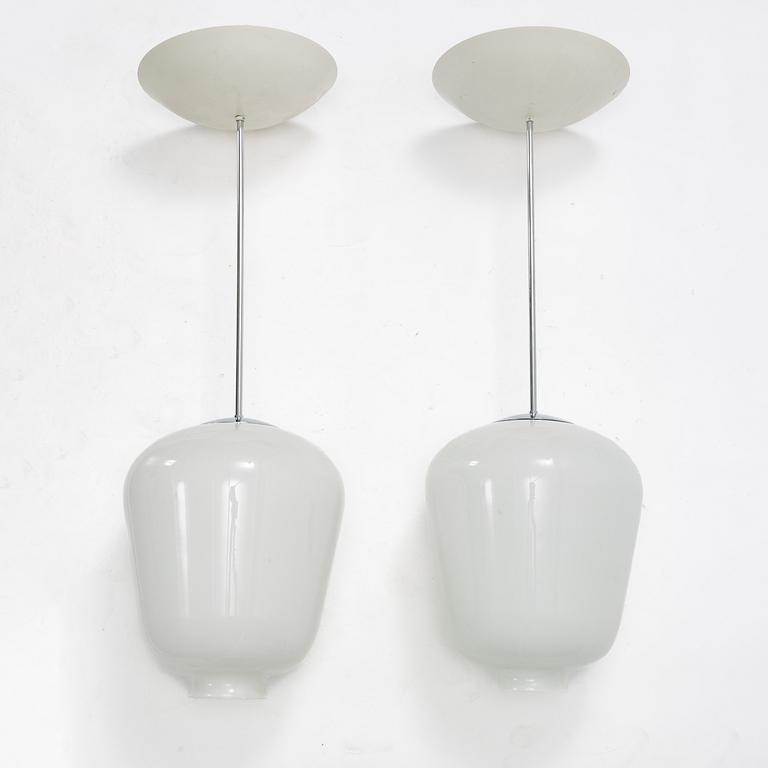 A pair of ceiling lamps, Zero, Sweden, late 20th century.