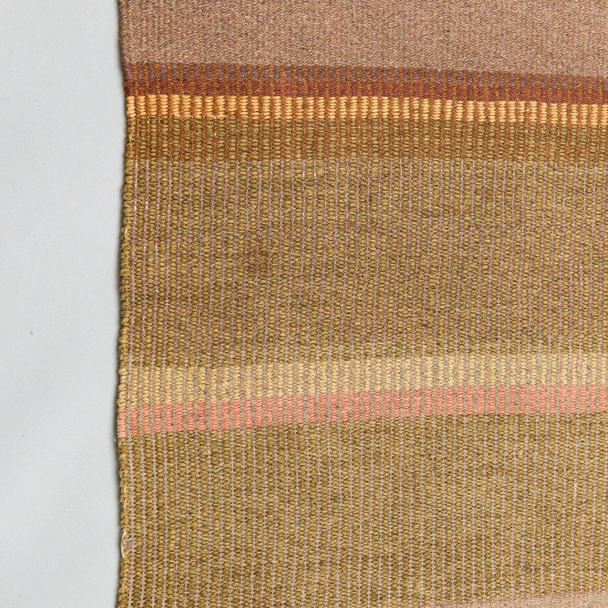 A 1930s Finnish flat weave carpet. Circa 21x164 cm.