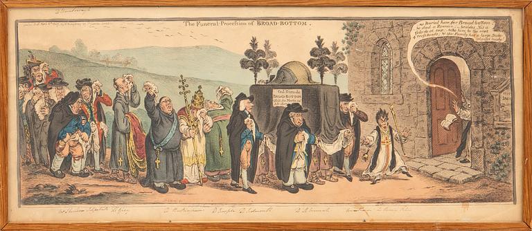 James Gillray, "The funeral procession of Broad-Bottom" 1807.