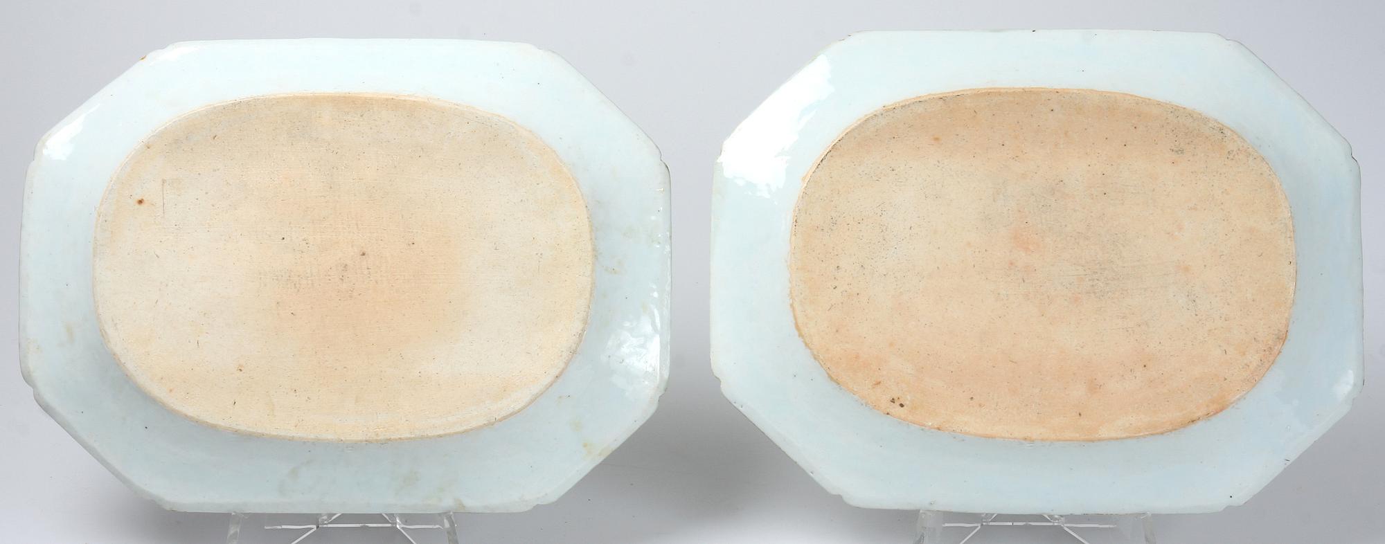 STEKFAT, ett par, porslin, Kina, 1700-tal.