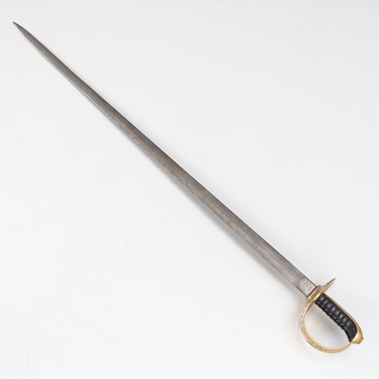 Sabre, Swedish, m/1893 for the cavalry. G.E. Svalling, Eskilstuna, with scabbard.