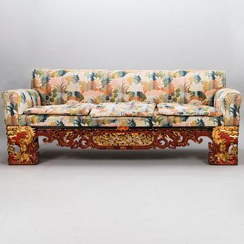 SOFA, remade from a Chinese bed, early 20th century.