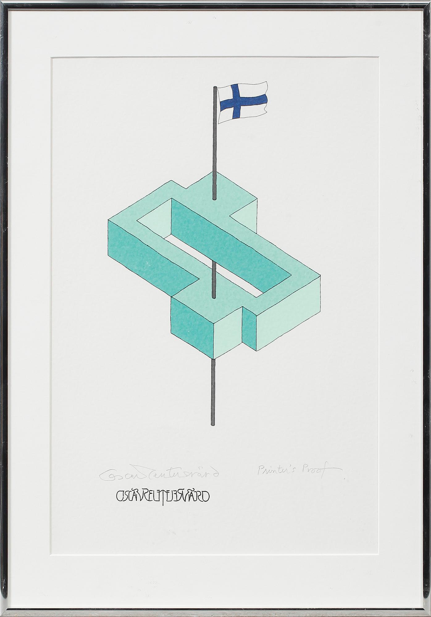 OSCAR REUTERSVÄRD, 2 st, färglitografier, signerade.