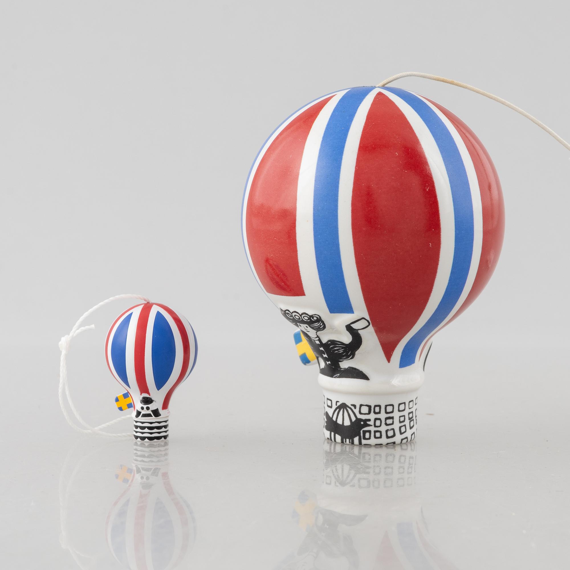 Lisa Larson, a stoneware 'Luftballong' figurine, from the series "Traffic", Gustavsberg 1971-1973.