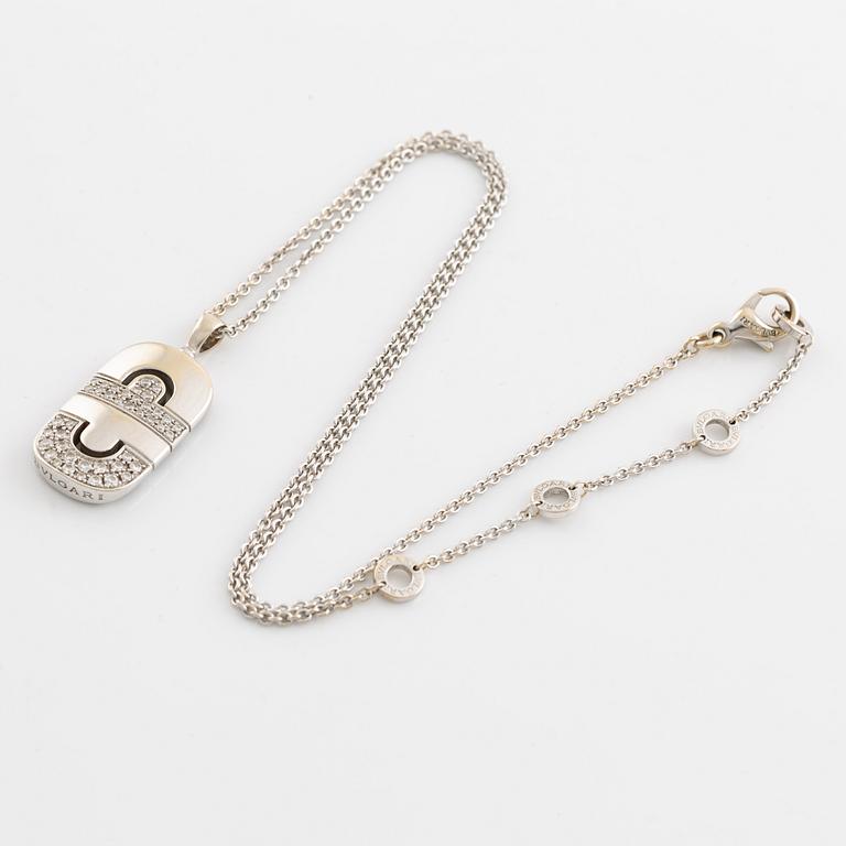 Bulgari, "Parentesi" necklace, white gold and brilliant cut diamonds.