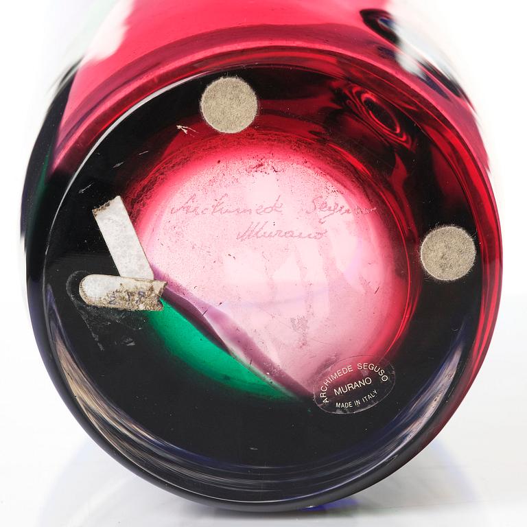Archimede Seguso, a glass vase, Murano, Italy, 1980-90's.