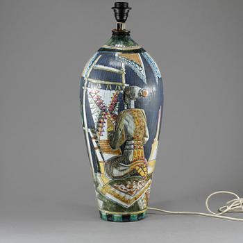 GOLVLAMPA, keramik, Marian Zawadzki, Tilgman, signerad och daterad 1961.