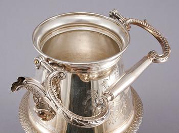 SAMOVAR, nysilver, omkring sekelskiftet 1900.