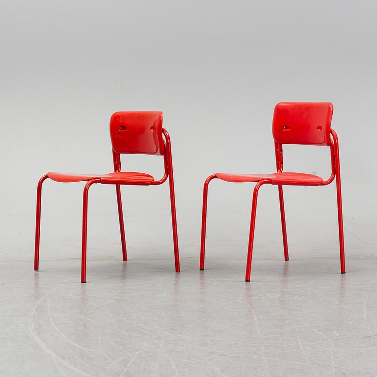 Six 'Folke' chairs by Niels Gammelgaard/ Box 25 Arkitekter, IKEA, 1970's.