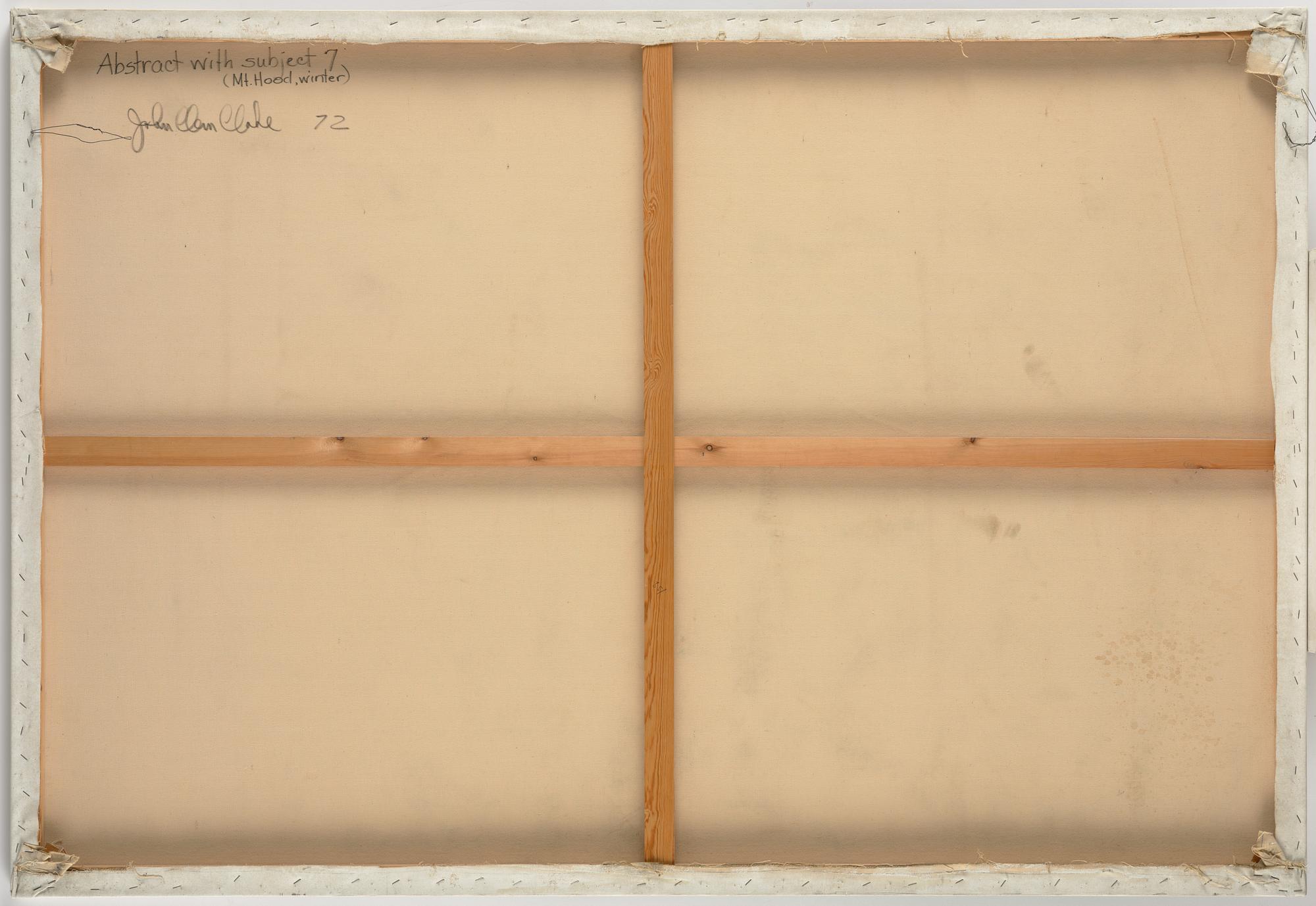 John Clem Clarke, "Abstract with subject 7 (Mt. Hood, Winter).