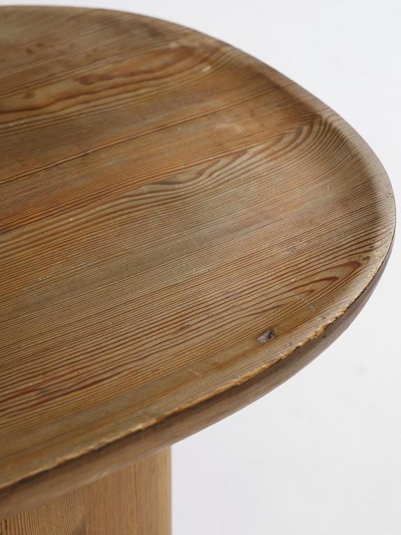 Axel Einar Hjorth, a stained pine "Utö" table, Nordiska Kompaniet, Sweden, 1930s.
