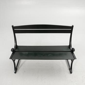 Folke Bensow, trädgårdssoffa, "Sneckan", Byarums Bruk, sent 1900-tal.