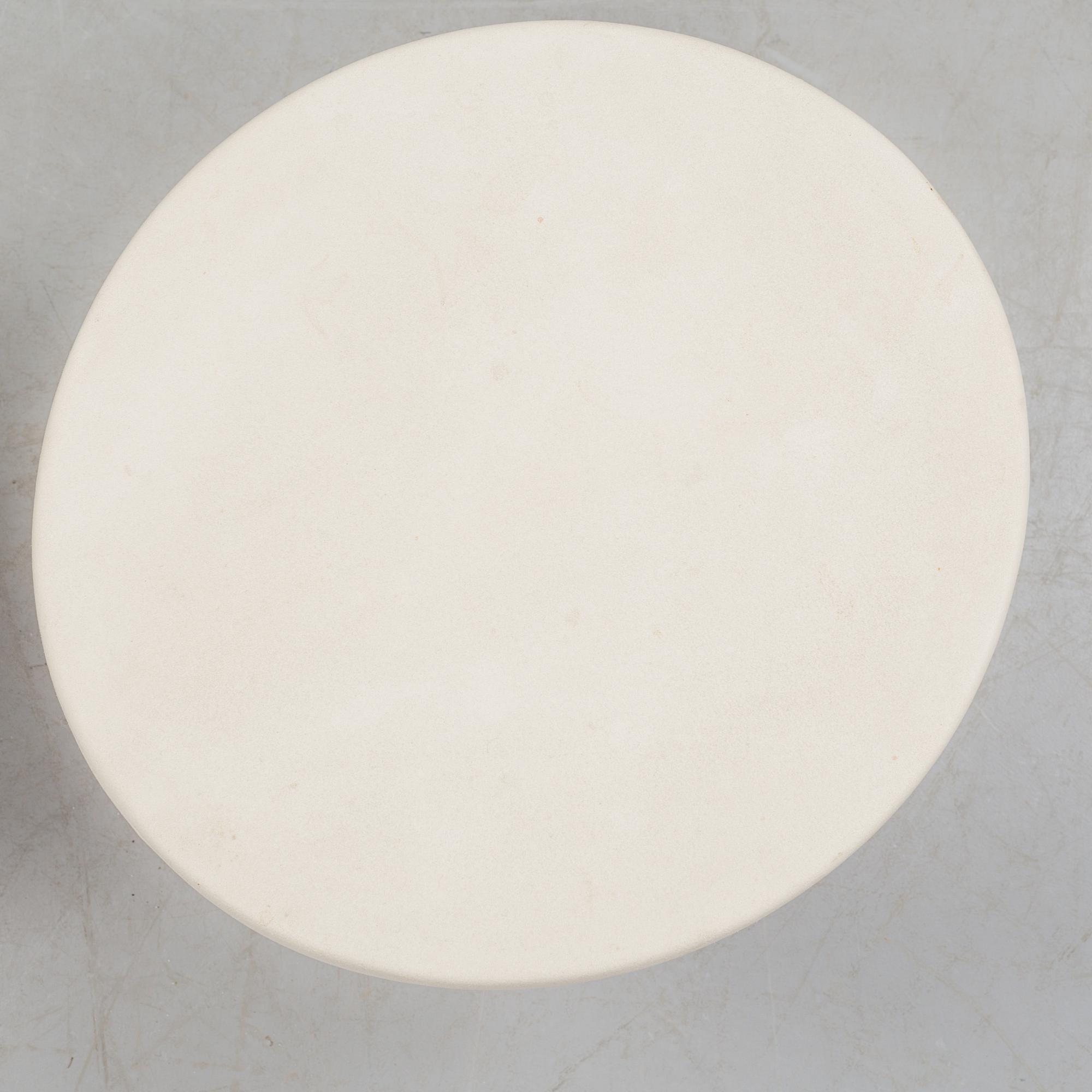 A pair of "Tokyo Pop small table / stool" by Tokujin Yoshioka for Driade.