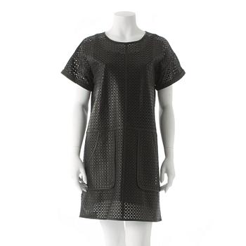 501. ESCADA SPORT, a black openwork leather dress.