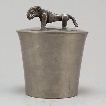 A pewter jar with cover, Firma Svenskt Tenn, 1932.