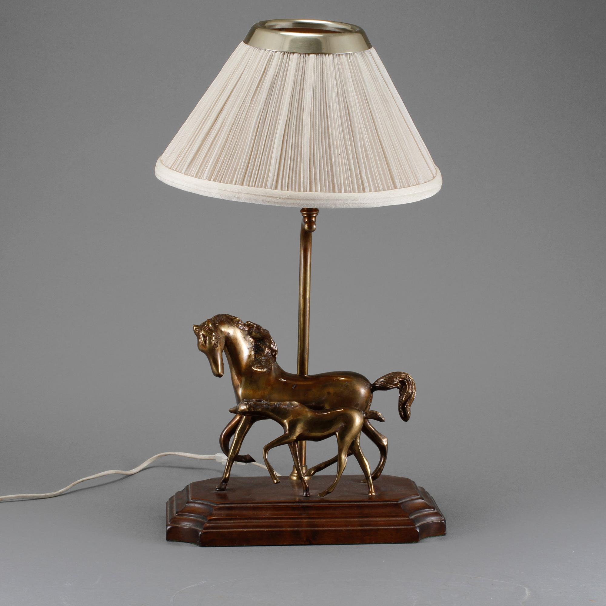 BORDSLAMPA, 1900-talets senare hälft.
