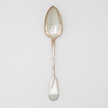 A Russian silver serving spoon, St Petersburg 1856.