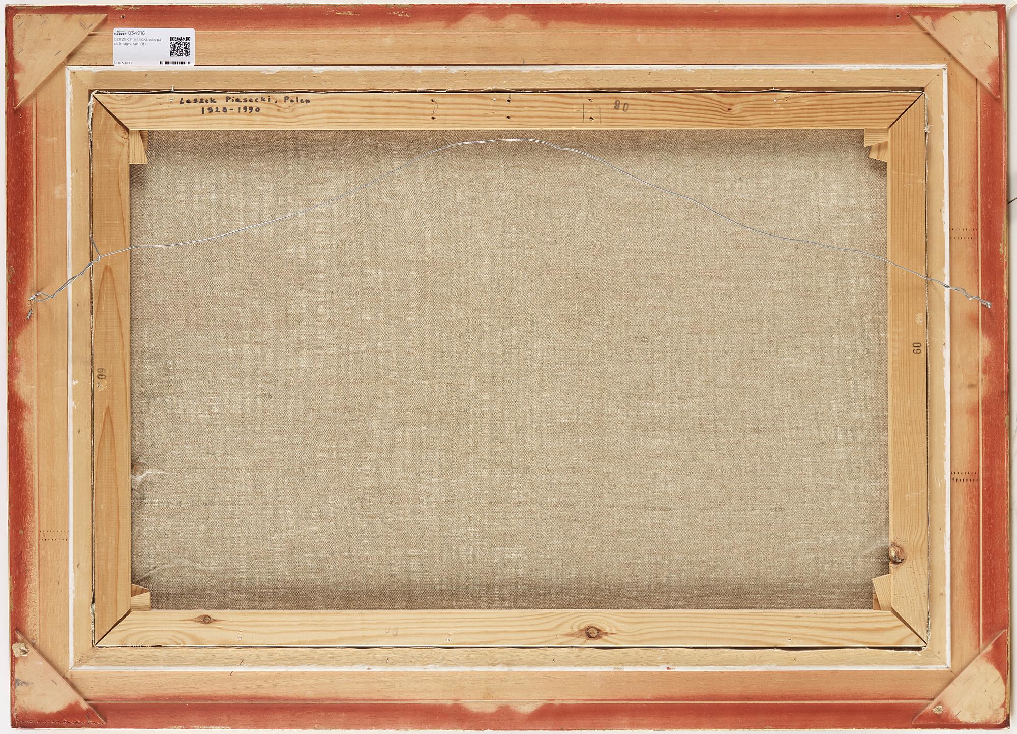 LESZEK PIASECKI, oil on canvs, signed.