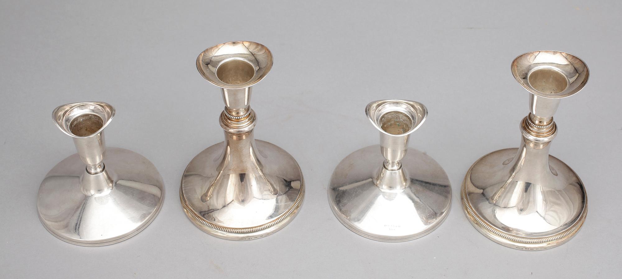 LJUSSTAKAR, 2 par, silver, bl a Löfman, MGAB, 1970-/80-tal.