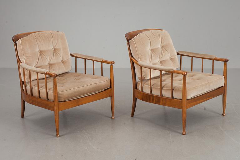 FÅTÖLJER, ett par, "Skrindan", Kerstin Hörlin-Holmquist, OPE Möbler.