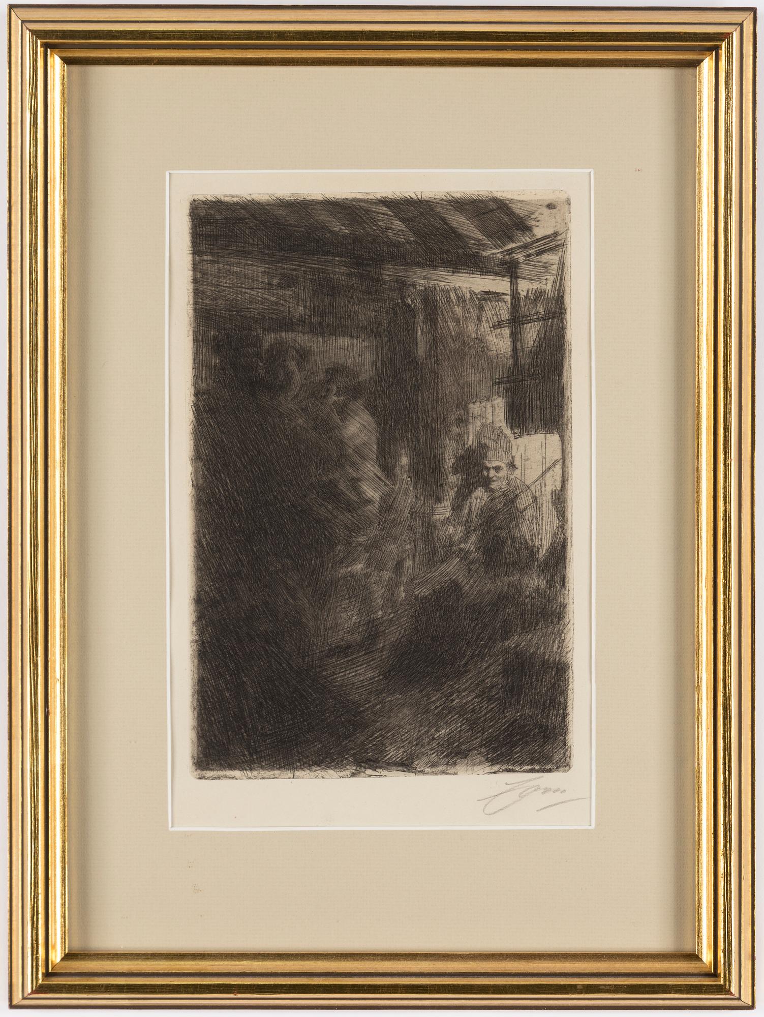 ANDERS ZORN, Etsning, 1917, signerad.