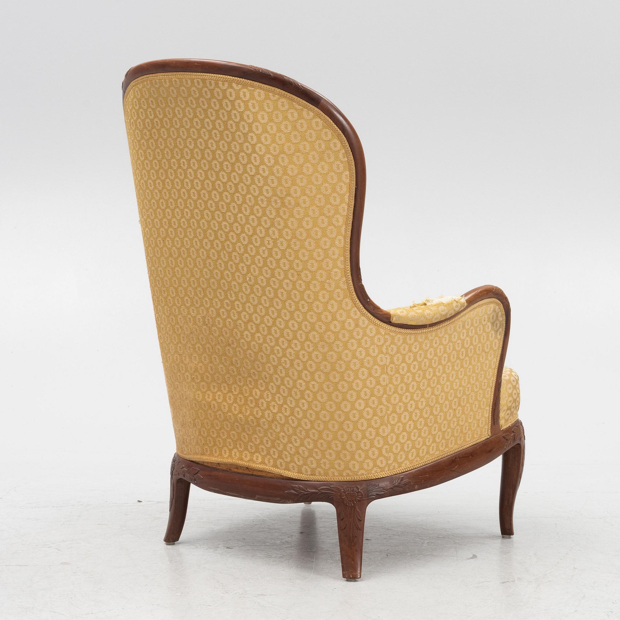 Carl Malmsten, a rare armchair, Cabinetmaker Albin Johansson, Stockholm, 1946.