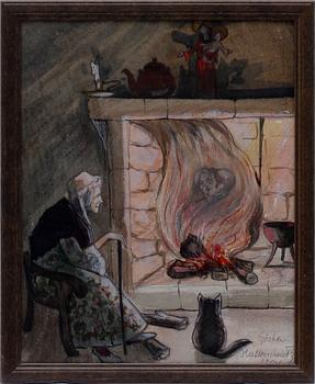 GÖSTA HALLENCREUTZ, akvarell, Sign och dat 1904.