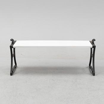 Folke Bensow, a 'Trädgårdsmöbel no 2' cast iron bench, Näfveqvarns bruk.