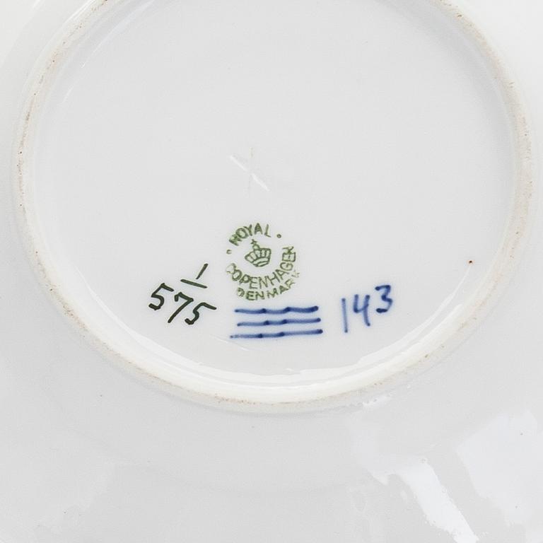 A 19-pc porcelain coffee service, "Musselmalet", Royal Copenhagen, Denmark.