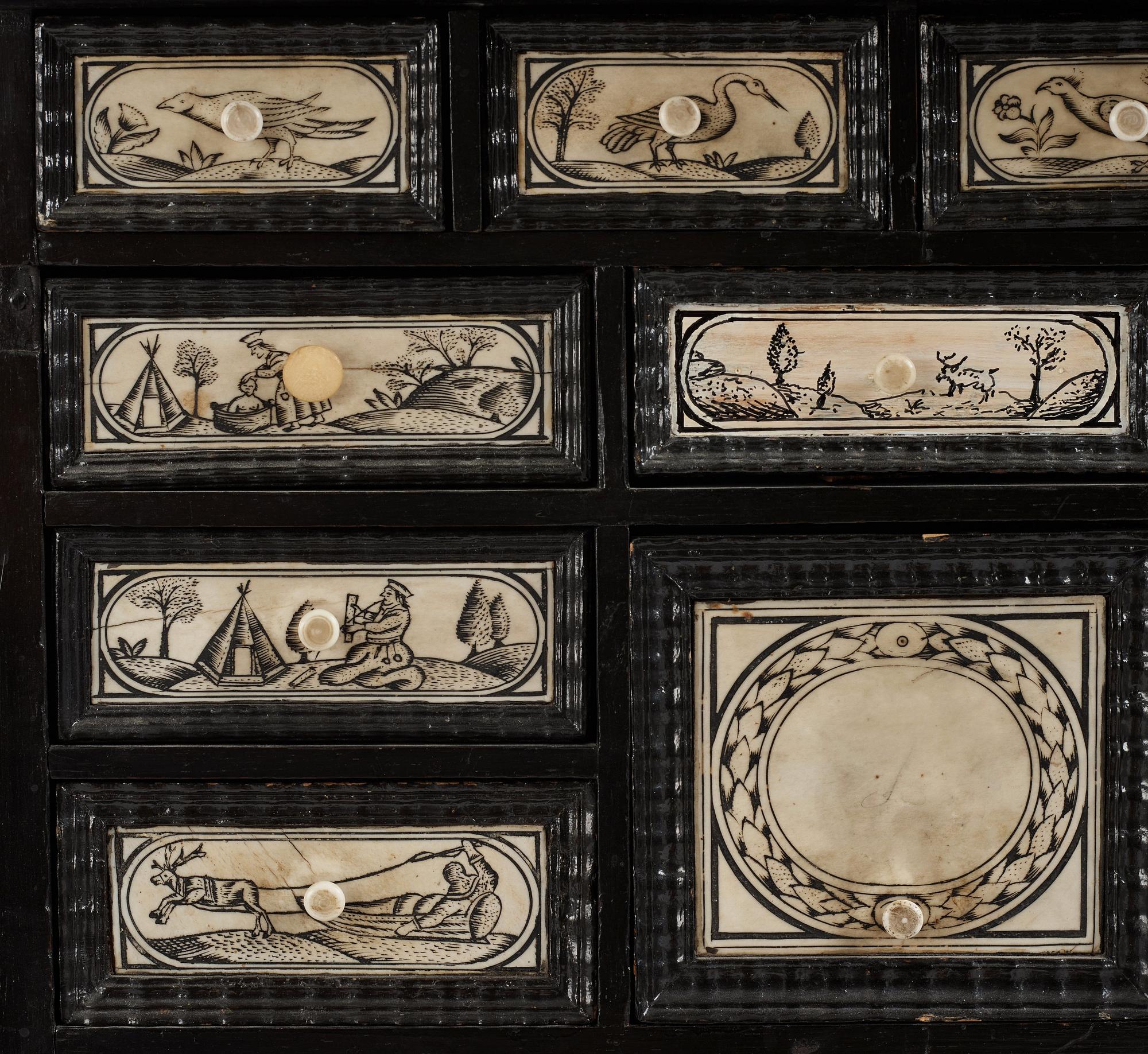 A Swedish cabinet from the late 17th century.