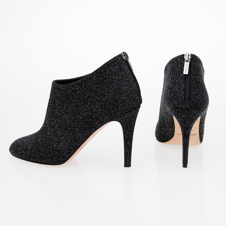 High Heel Glitter Ankle Boots, size 39.