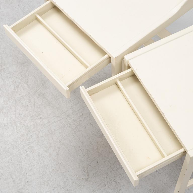 Bertil Fridhagen, a pair of bedside tables, Bodafors, 1960's.