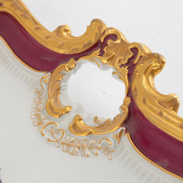 Meissen, Tray, porcelain, Rococo style, Germany, 1934-1945.