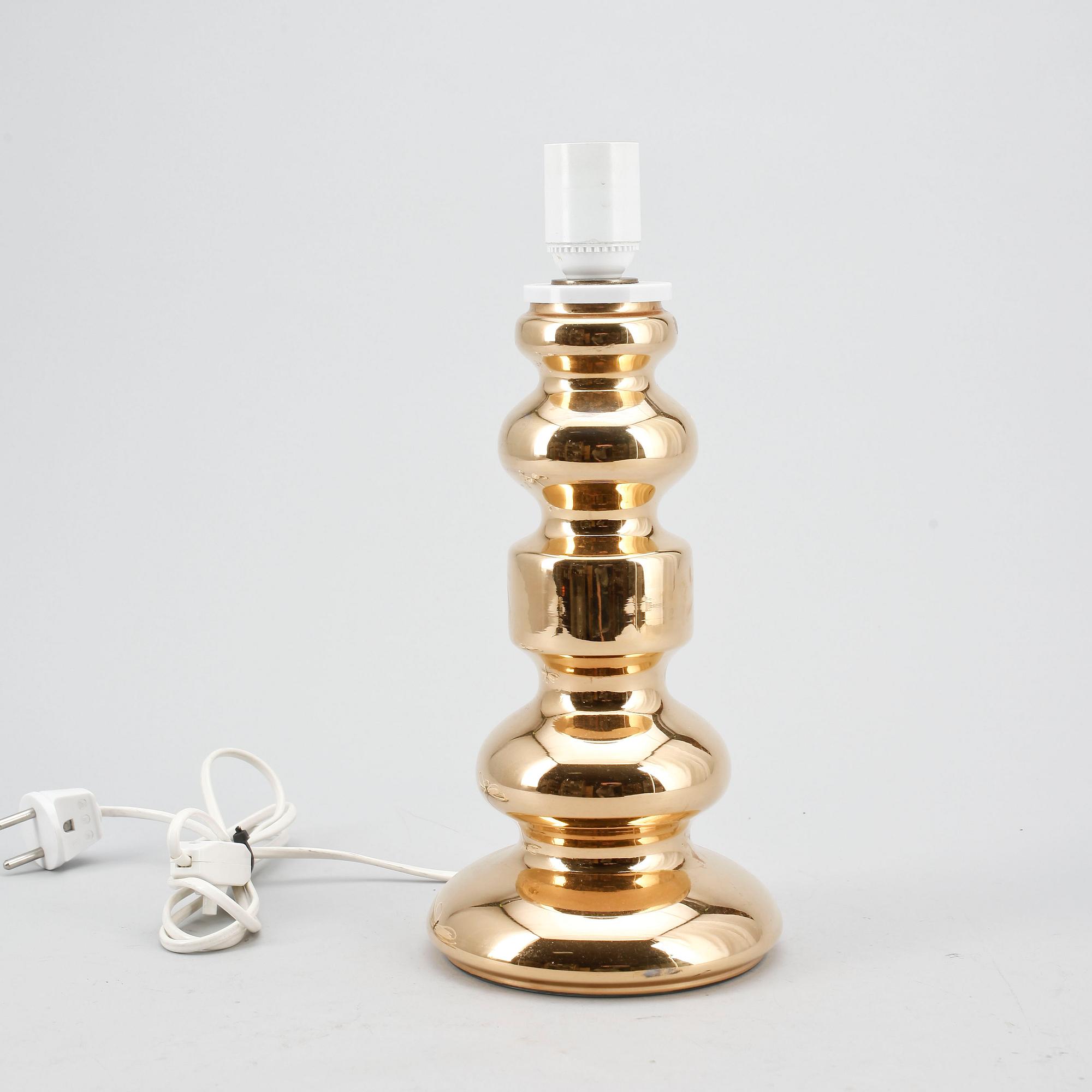 BORDSLAMPA, 1900-talets andra hälft.