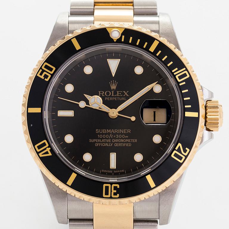 Rolex, Submariner, wristwatch, 40 mm.