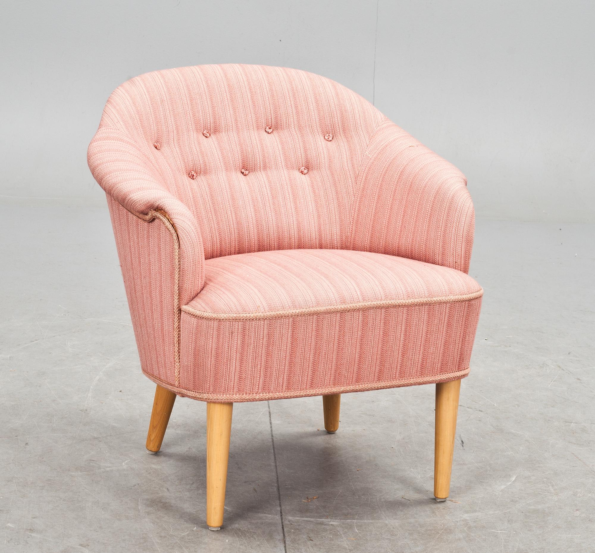 FÅTÖLJ, Carl Malmsten, AB O.H Sjögren, Tranås.