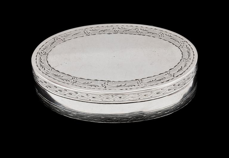 DOSA, silver, Johan Klint Norrtälje 1812. Vikt ca 80 gram.