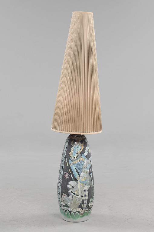 BORDSLAMPA, keramik, Marian Zawadsky, Tilgmans Keramik, signerad och daterad 1958.