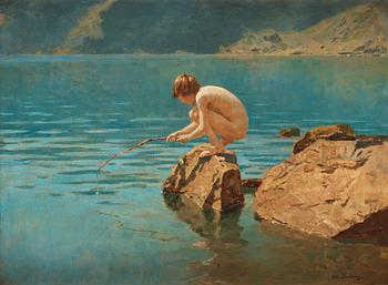 905. Otto Sinding, Boy fishing.